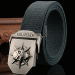 Thickened and lengthened canvas belt for young men and women, simple and versatile black belt BU26-P10