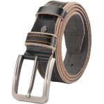 Men's belt genuine leather pin buckle cowhide casual pants belt trendy Korean student retro belt KC5511-P55