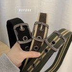 B218-PD29-P15 canvas belt belt unisex personalized pin buckle pants belt fashion decoration