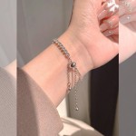 Light luxury zircon bracelet for women, high-end, full of diamonds, super flash, personality, versatile bracelet, cool style, niche temperament bracelet