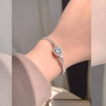 Light luxury zircon bracelet for women, high-end, full of diamonds, super flash, personality, versatile bracelet, cool style, niche temperament bracelet