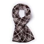 H0066P145 men's winter gift box scarf 100% pure wool scarf Korean style scarf simple trendy plaid long style