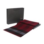 H0069P135 simple gift box birthday gift for men winter Korean style trendy all-match plaid scarf pure wool scarf