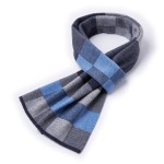 H0069P135 simple gift box birthday gift for men winter Korean style trendy all-match plaid scarf pure wool scarf