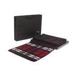 H0048P125 men's winter high-end Korean style plaid retro scarf long 100% pure wool scarf