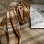 2023 new thickened scarf Korean version sweet and warm imitation cashmere scarf plaid shawl neck scarf for women