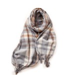 2023 new thickened scarf Korean version sweet and warm imitation cashmere scarf plaid shawl neck scarf for women