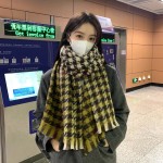 2023 New Stitched Houndstooth Scarf Women's Casual Fashion Versatile Shawl Korean Style Warm Scarf