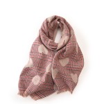 Scarf for women, high-end love print, mid-length warm autumn and winter scarf, new winter fashion commuting scarf for women