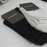 B218-W110-P15 basic striped black and white long mid-calf socks for four seasons new men's casual cotton students