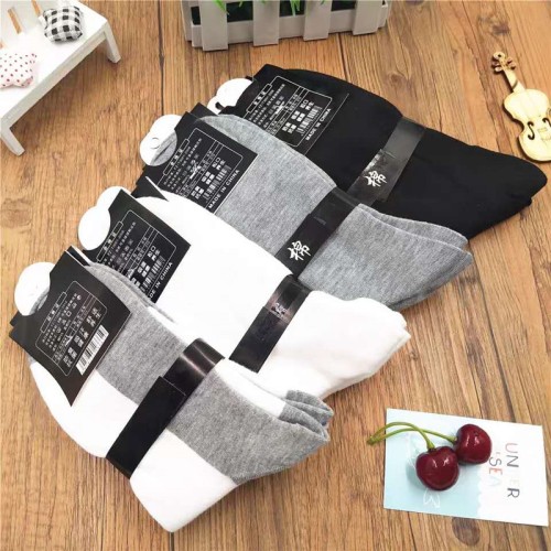 Autumn and winter men's socks four seasons pure cotton men's socks mid-calf business casual men's solid color breathable socks WZ01-p10