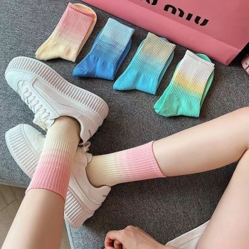 Socks for women ins trendy and versatile summer thin mid-length high-looking sweet and sexy basketball socks and stockings