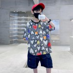 Jinduoduo&WSNXT5277 love graffiti short-sleeved T-shirt