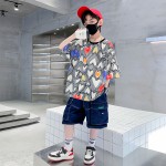 Jinduoduo&WSNXT5277 love graffiti short-sleeved T-shirt