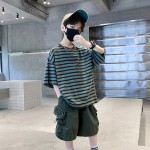 Jinduoduo&LBXW9562 solid color striped T1