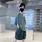 Jinduoduo&LBXW9562 solid color striped T1