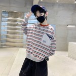 Jinduoduo&LBCW9811 striped pocket T-shirt